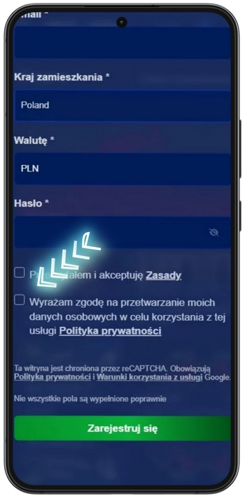 akceptacja zasad 1Bet4Win Casino