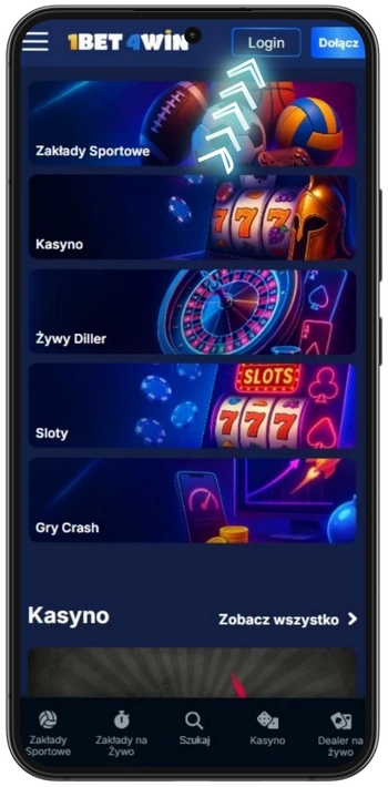 przycisk logowania 1bet4win