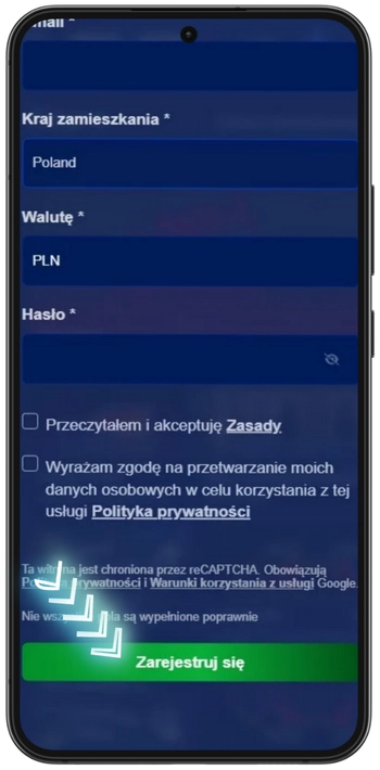 zakończenie rejestracji 1Bet4Win Casino